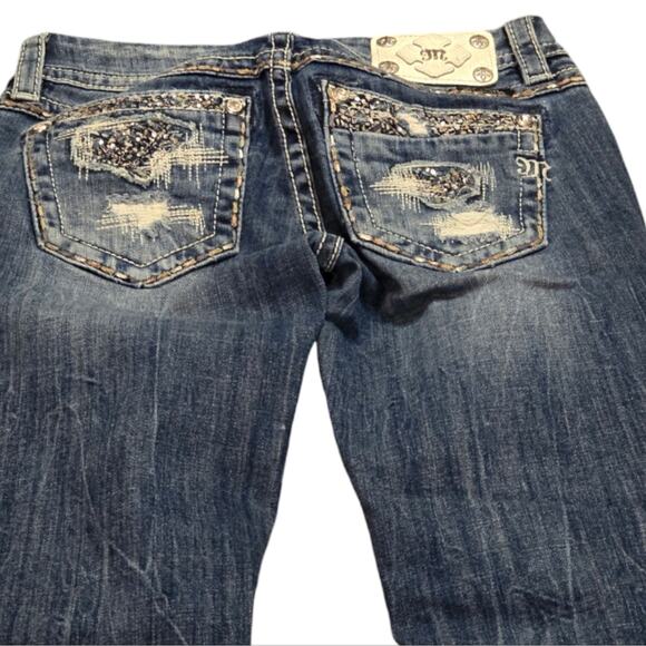 Miss Me Capri Cropped Bling‎ Pockets Stretch Women's Size 27 x 25 - Picture 1 of 12